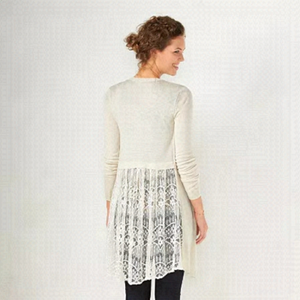 LC Lauren Conrad Wool Blend Lace Cardigan